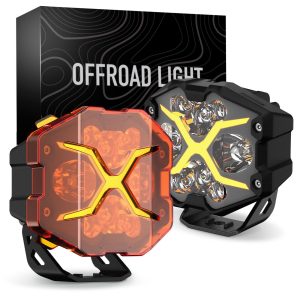 OFF ROAD LIGHT 4 INCH POD "X" (PAIR) - NOVSIGHT