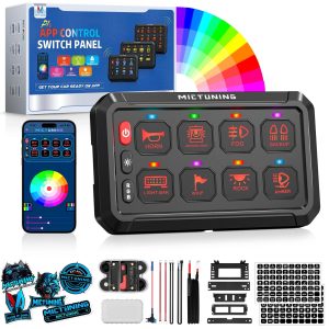 MICTUNING P1s RGB APP Control Switch Panel for Car, UTV & Truck