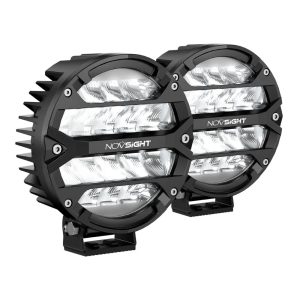 Kit de 2 luces LED redondas NOVSIGHT Rock Series de 7″
