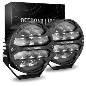 Kit de 2 luces LED redondas NOVSIGHT Rock Series de 9″