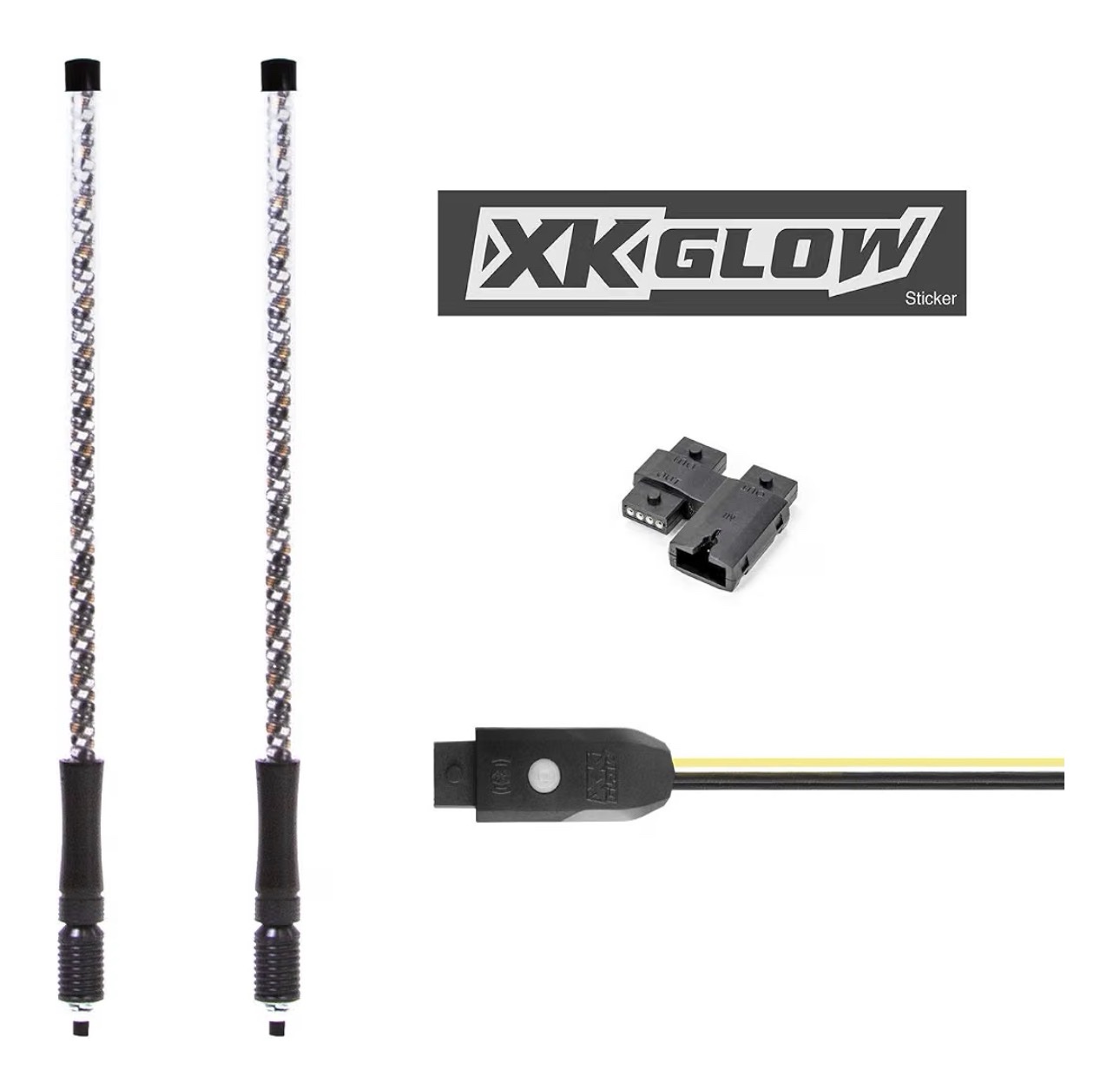 Kit de 2 antenas LED RGB XKGlow XKchrome de 32″