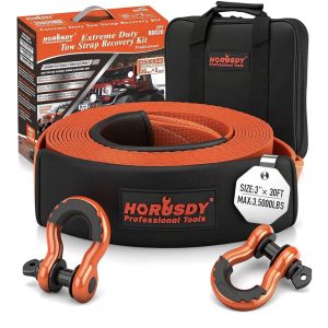 Kit de recuperación HORUSDY con correa de 30 pies y grilletes
