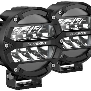 Kit de 2 luces LED redondas NOVSIGHT Rock Series de 5″